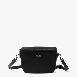 Mina Baie Black Gold Nylon Fanny Belt Bag
